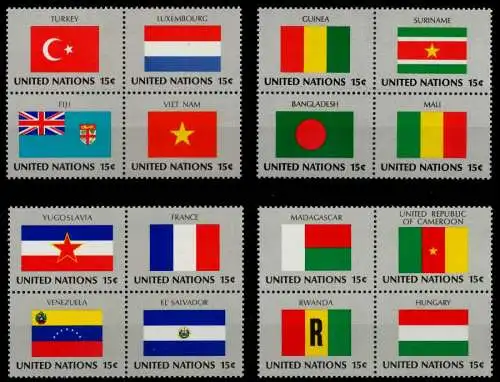 UNO NEW YORK Nr 348HZ-363HZ postfrisch VIERERBLOCK 92A54E