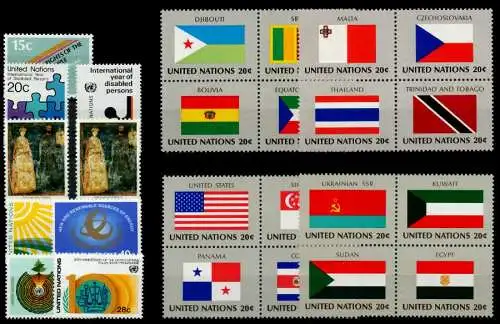 UNO NEW YORK Nr 366-390 postfrisch JAHRGANG 92A582