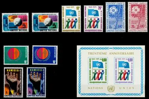 UNO NEW YORK Nr 279-288 Block 6 postfrisch JAHRGANG 92A626