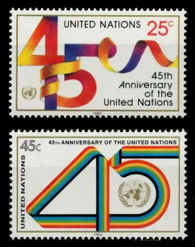 UNO NEW YORK Nr 602-603 postfrisch 92A71A