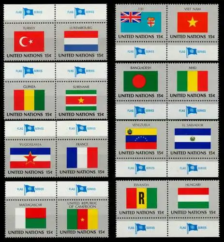 UNO NEW YORK Nr 348WP-363WP postfrisch WAAGR PAAR 92A79A