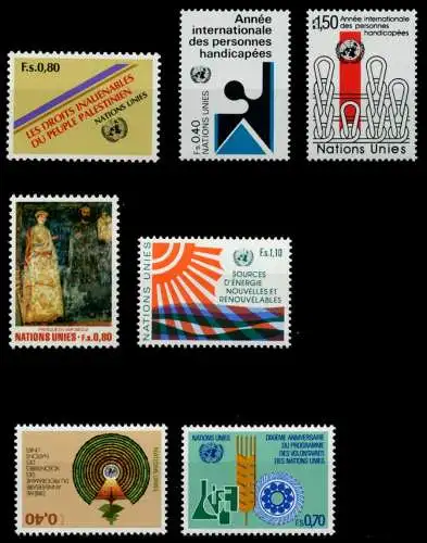 UNO GENF Nr 96-102 postfrisch JAHRGANG S03F90E