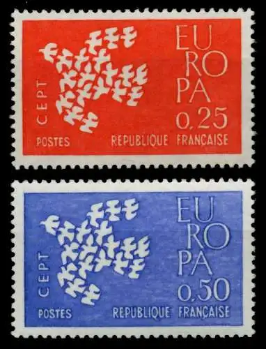 FRANKREICH 1961 Nr 1363-1364 postfrisch S03FE5A