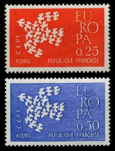 FRANKREICH 1961 Nr 1363-1364 postfrisch S03FE56