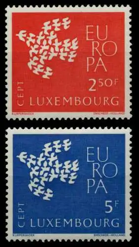 LUXEMBURG 1961 Nr 647-648 postfrisch S03FEFE