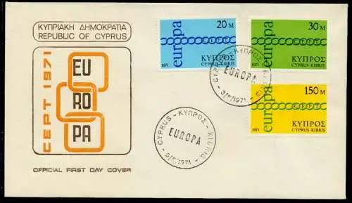 ZYPERN Nr 359-361 BRIEF FDC 92E312