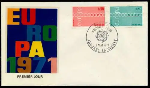 ANDORRA FRZ.-POST Nr 232-233 BRIEF FDC 92E342