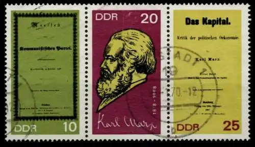 DDR ZUSAMMENDRUCK Nr WZd195 zentrisch gestempelt 3ER STR 92E76E