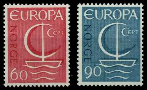 NORWEGEN 1966 Nr 547-548 postfrisch 9339AA