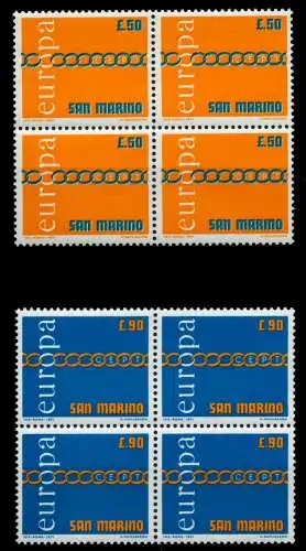 SAN MARINO 1971 Nr 975-976 postfrisch VIERERBLOCK S0426C6