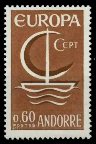 ANDORRA (FRANZ. POST) 1966 Nr 198 postfrisch 933A32