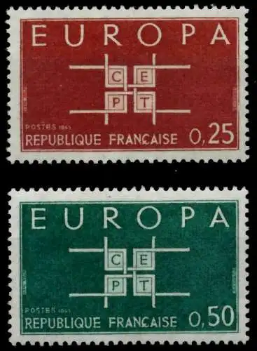 FRANKREICH 1963 Nr 1450-1451 postfrisch 933A3E