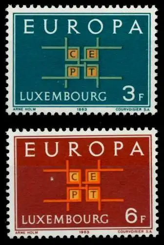 LUXEMBURG 1963 Nr 680-681 postfrisch 933AC6
