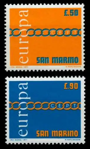 SAN MARINO 1971 Nr 975-976 postfrisch 933B12