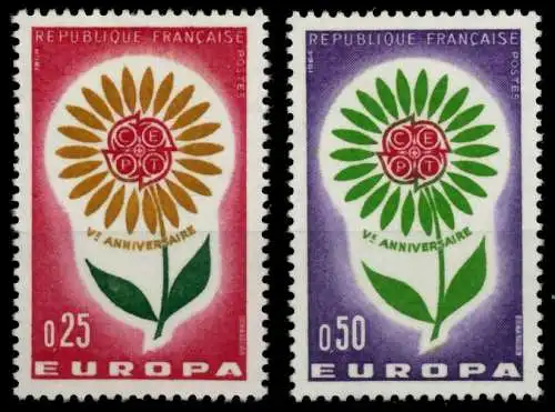 FRANKREICH 1964 Nr 1490-1491 postfrisch S042426