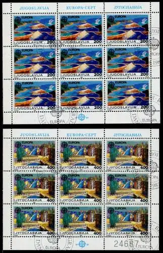 JUGOSLAWIEN Nr 2219-2220 zentrisch gestempelt KLEINBG 933F22