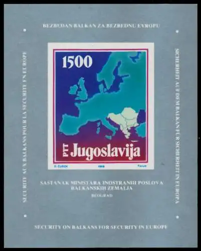 JUGOSLAWIEN Block 31 postfrisch 933FAE