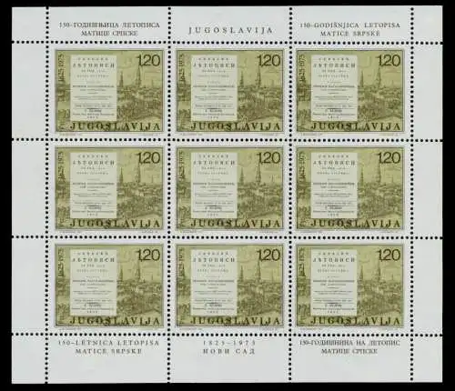 JUGOSLAWIEN Nr 1584A postfrisch KLEINBG 93400A