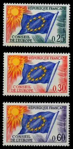 FRANKREICH DIENSTMARKEN EUROPARAT Nr 10-12 postfrisch 938726