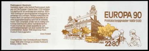 SCHWEDEN MARKENHEFTCHEN Nr MH 148 postfrisch S044FEA