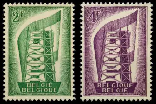 BELGIEN 1956 Nr 1043-1044 ungebraucht S0464CE