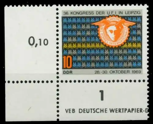 DDR 1969 Nr 1515 postfrisch ECKE-ULI 9416BA