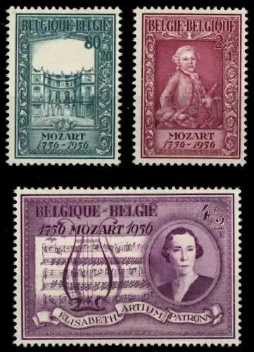 BELGIEN 1956 Nr 1036-1038 ungebraucht S049CBA