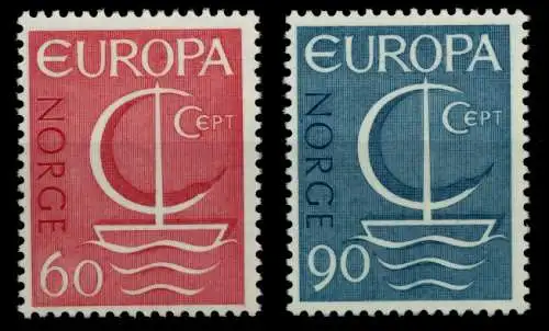 NORWEGEN 1966 Nr 547-548 postfrisch S04B476
