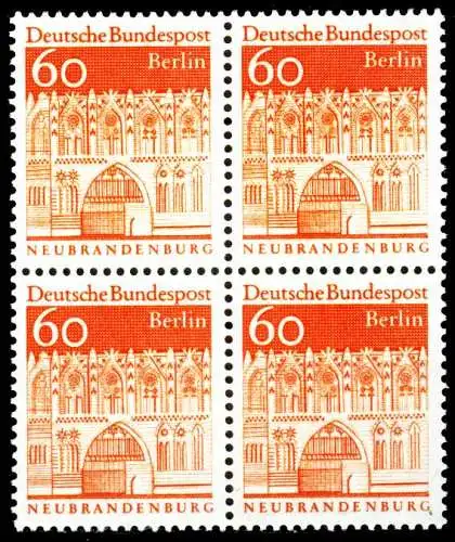 BERLIN DS D-BAUW. 2 Nr 278 postfrisch VIERERBLOCK S0272FA