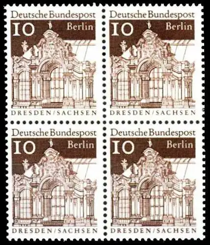 BERLIN DS D-BAUW. 2 Nr 272 postfrisch VIERERBLOCK S02732A
