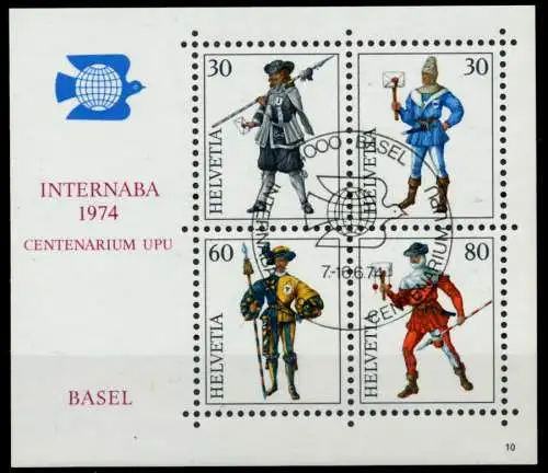 SCHWEIZ BLOCK KLEINBOGEN 1970-1979 Block 22-10 955BA2