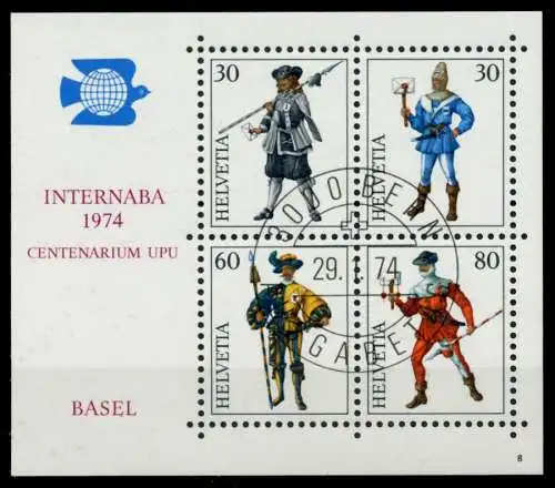 SCHWEIZ BLOCK KLEINBOGEN 1970-1979 Block 22-08 955BF2
