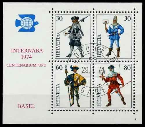SCHWEIZ BLOCK KLEINBOGEN 1970-1979 Block 22-06 958BA2
