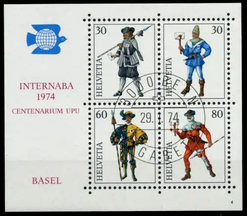 SCHWEIZ BLOCK KLEINBOGEN 1970-1979 Block 22-04 958C6A