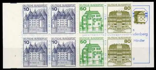 BRD MARKENHEFTCHEN Nr MH 24a mit 1140PFII postfrisch 958CCE