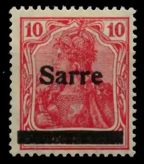 SAARGEBIET GERMANIA Nr 6aI ungebraucht 95928E