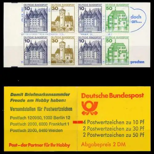 BRD MARKENHEFTCHEN Nr MH 22 IsmZ postfrisch S02D71A