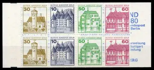 BERLIN MARKENHEFTCHEN Nr MH 12aoZ postfrisch 96267E