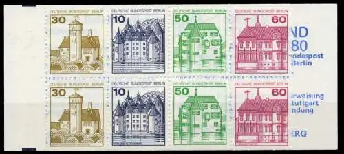 BERLIN MARKENHEFTCHEN Nr MH 12aoZ postfrisch 9626EE