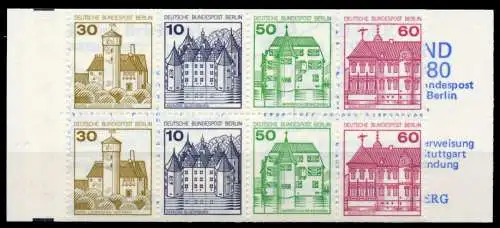 BERLIN MARKENHEFTCHEN Nr MH 12aoZ postfrisch 9627EA