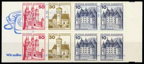 BRD MARKENHEFTCHEN Nr MH 21aIIoZ postfrisch 9629F6