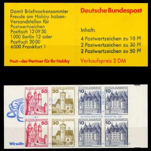 BRD MARKENHEFTCHEN Nr MH 21boZ postfrisch S03044A