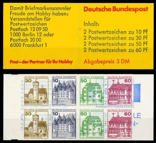 BRD MARKENHEFTCHEN Nr MH 23e postfrisch 965A82
