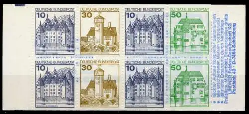 BRD MARKENHEFTCHEN Nr MH 22 InoZ postfrisch 965BAA