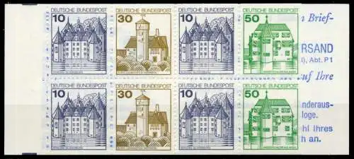BRD MARKENHEFTCHEN Nr MH 22 Ia oZ postfrisch 965BB6