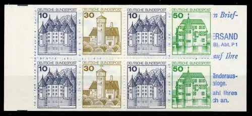 BRD MARKENHEFTCHEN Nr MH 22 Ia oZ postfrisch 965CA6