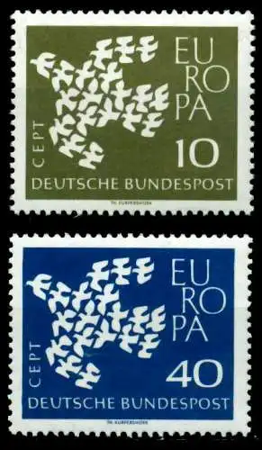 BRD BUND 1961 Nr 367x-368x postfrisch 965D8E