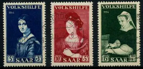 SAARLAND 1956 Nr 376-378 gestempelt 9693CE