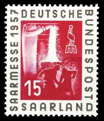SAAR OPD 1957 Nr 400 postfrisch S034EA6
