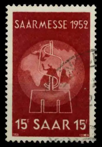 SAARLAND 1952 Nr 317 gestempelt 969836